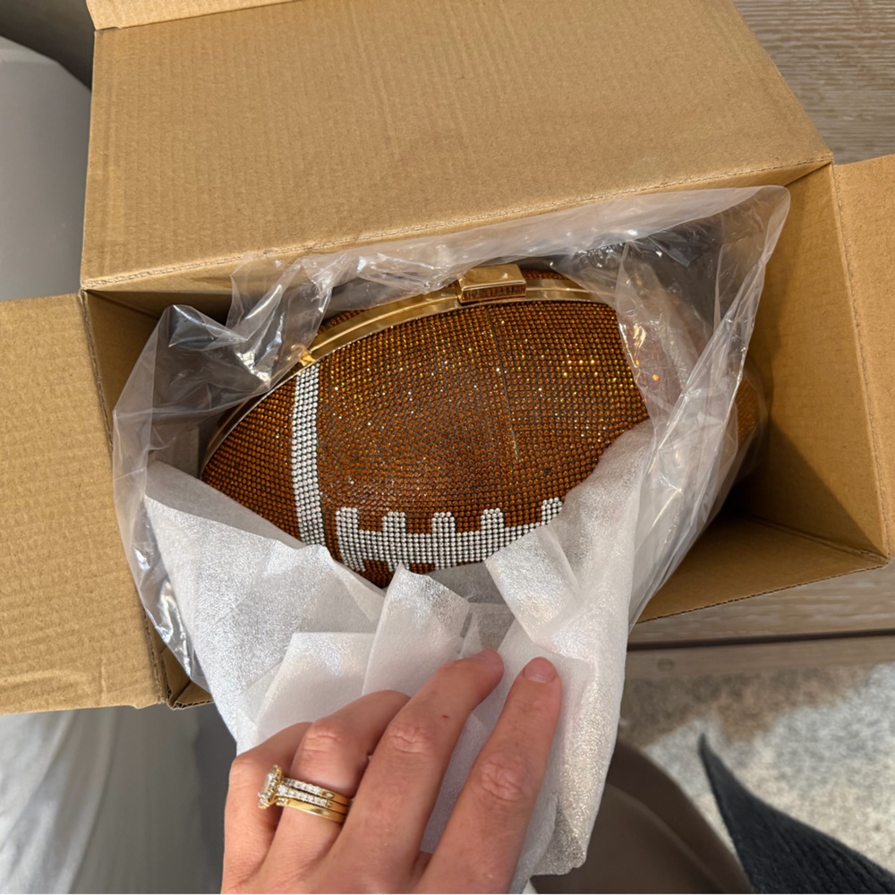 Crystal Football Clutch Handbag